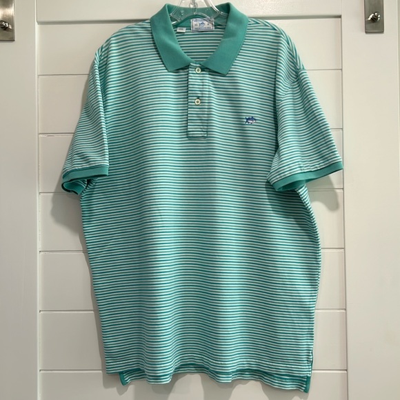 Southern Tide Other - Southern Tide The Skipjack Polo, Lighter & Darker Blue-Green/White Stripes, XL.